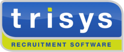A blue and green logo for trisys recruitment software