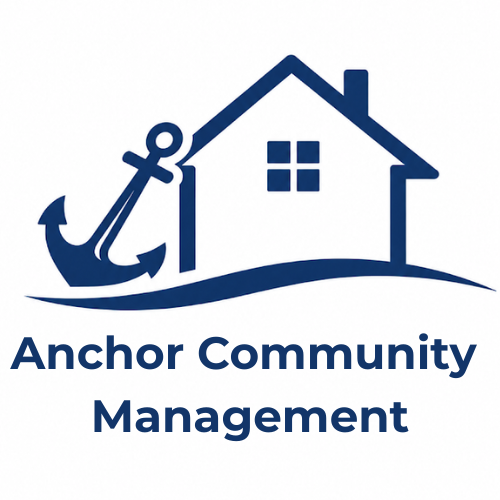 Blue anchor and house logo with the words &ldquo;Anchor Community Management&rdquo; underneath.