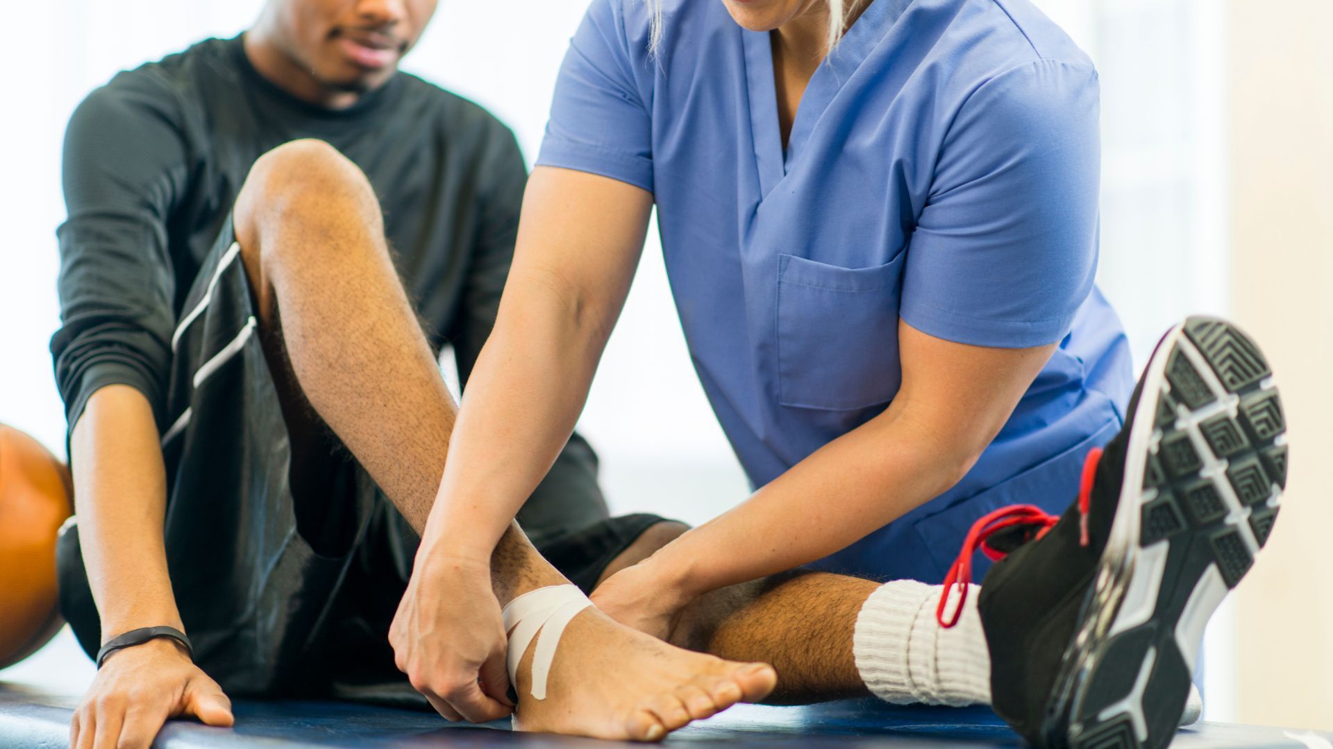 A man patient with the physician