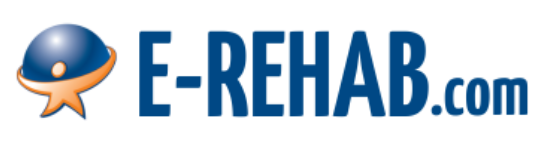 A logo for e-rehab.com is shown on a white background