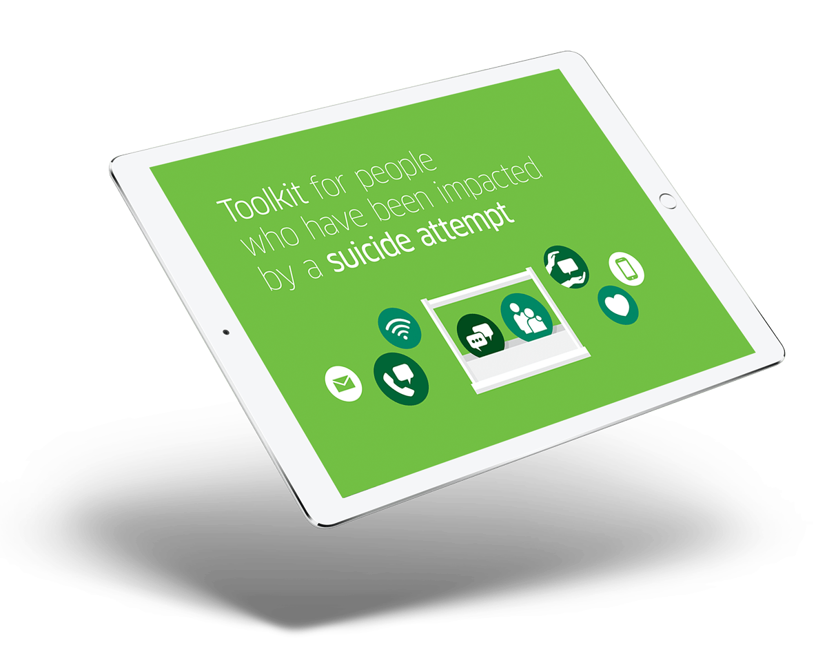 A tablet with a green screen is floating in the air.