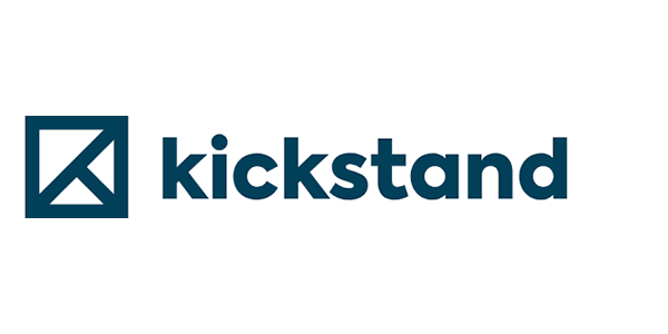 The kickstand logo is on a white background.