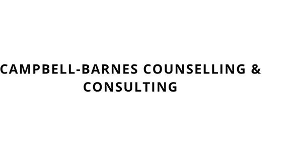 The logo for campbell-barnes counseling and consulting is black and white.