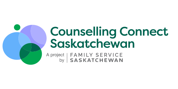 A logo for counselling connect saskatchewan a project family service by saskatchewan