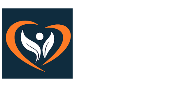 A logo with a heart and a person in it.