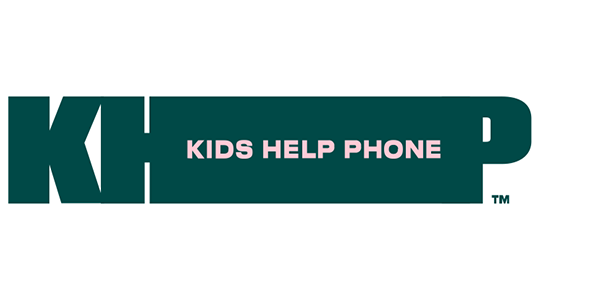 A logo for a company called kids help phone