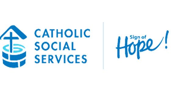 The logo for catholic social services is a sign of hope.