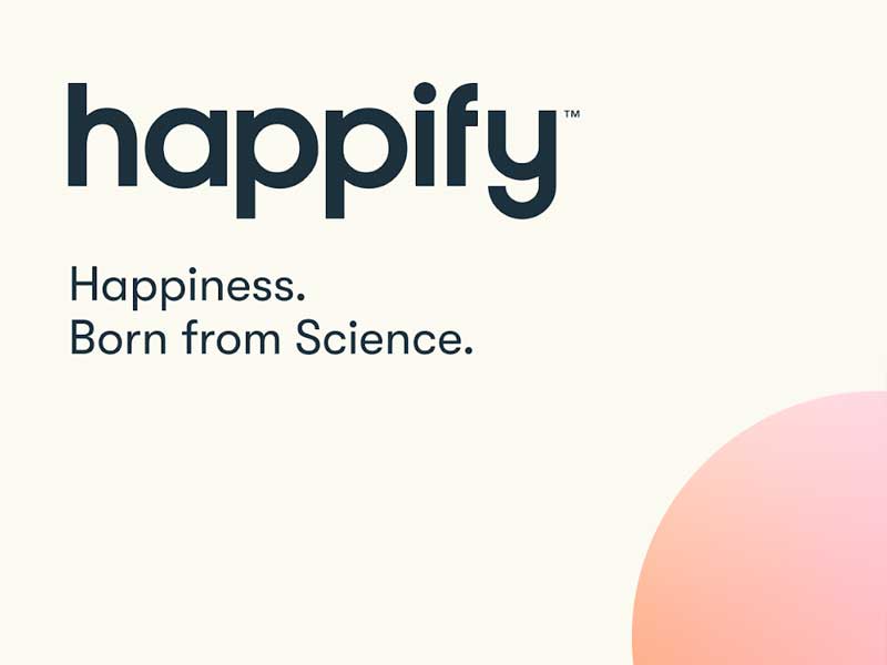 The logo for happify happiness born from science.