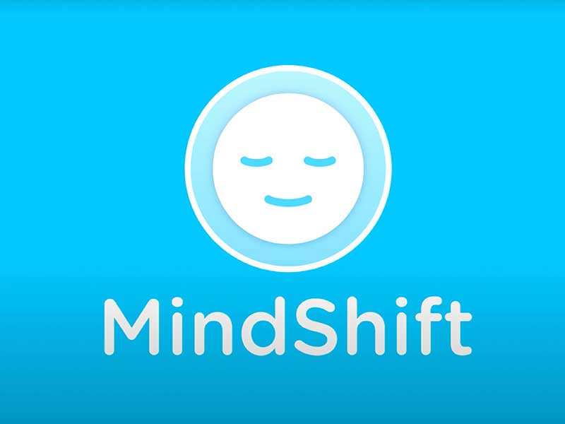 A blue background with the word mindshift on it