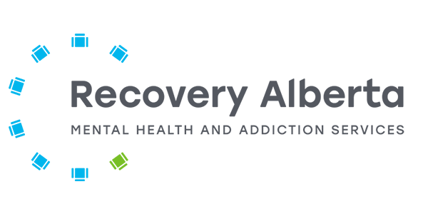 The logo for recovery alberta mental health and addiction services