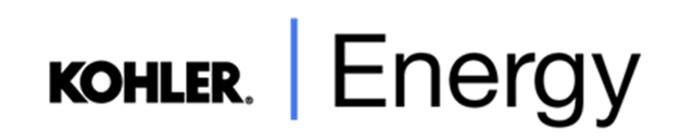 KOHLER. Energy logo with a blue vertical line separating