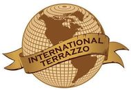 The logo for International Terrazzo is a globe with a ribbon around it.