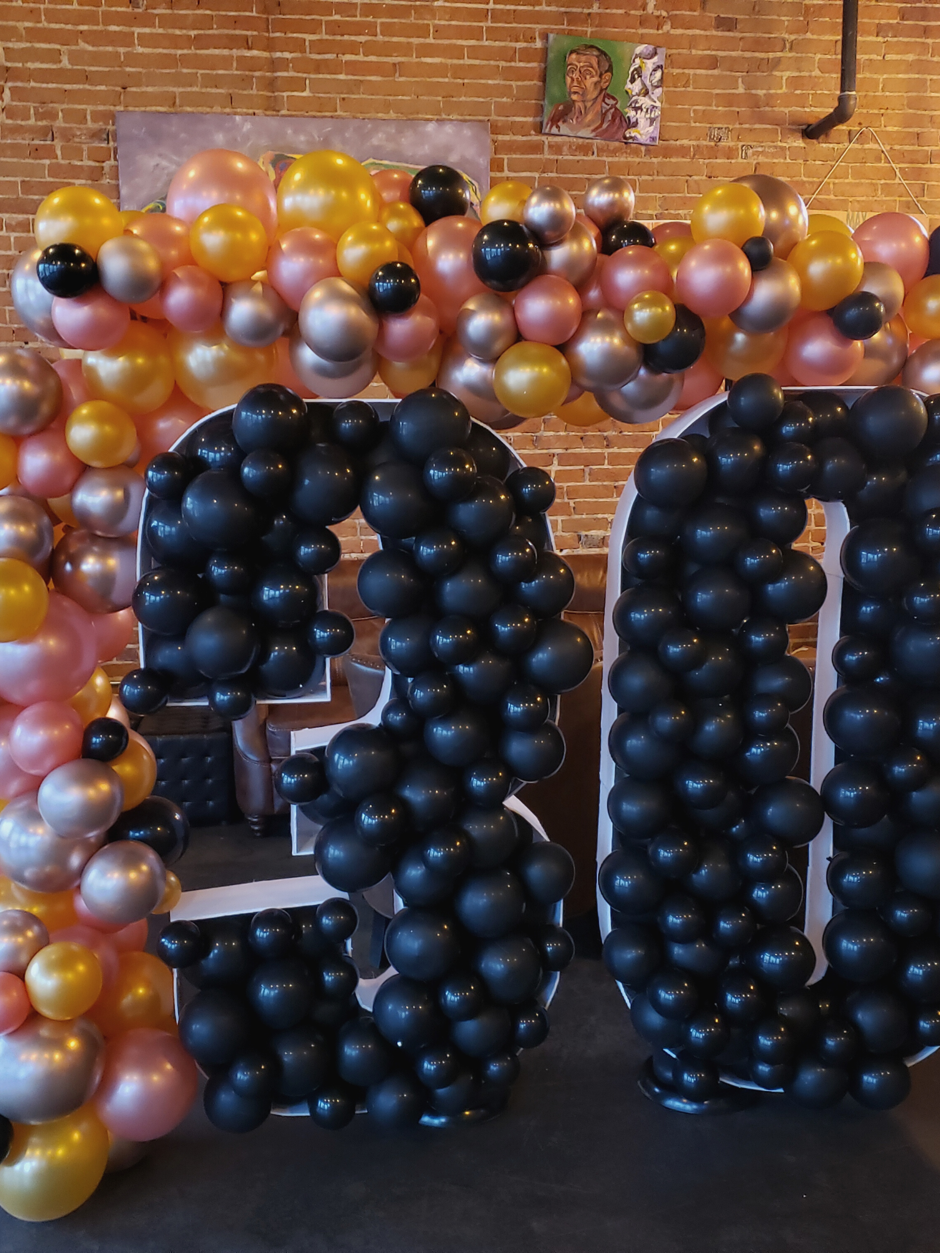 Number Mosaic and Organic Garland