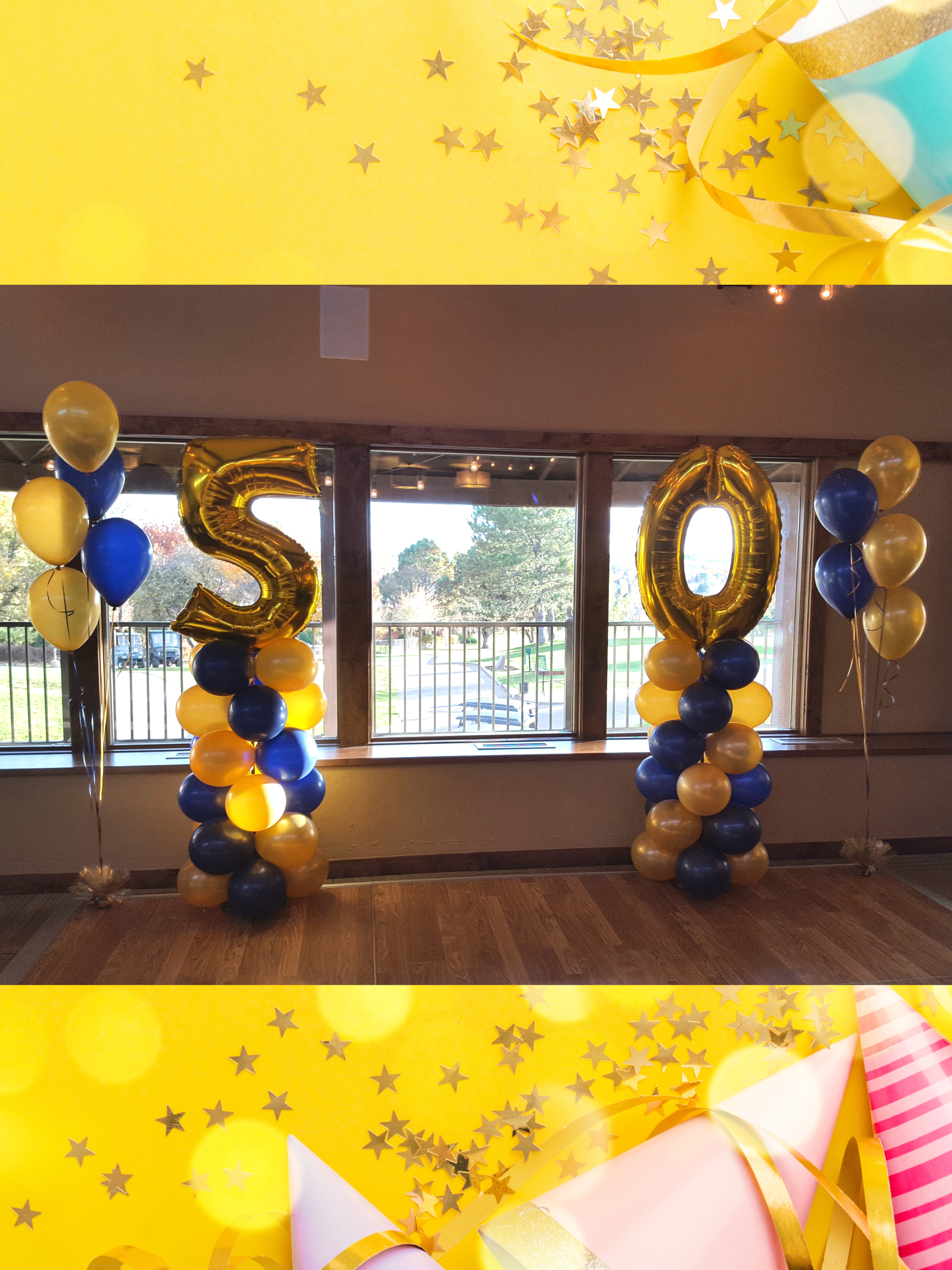 Number Columns and Helium Bouquets