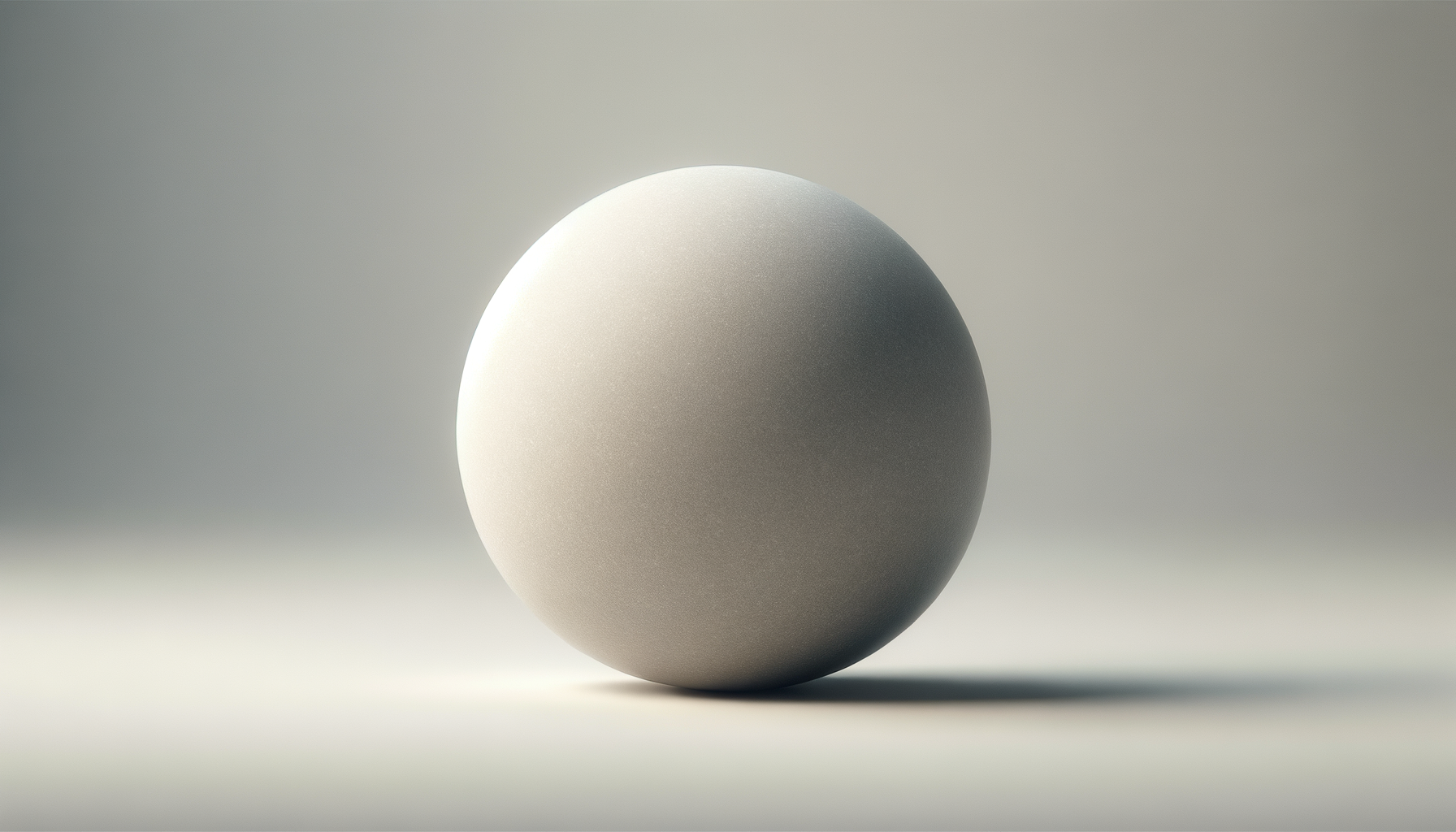 A white ball is sitting on a white surface.