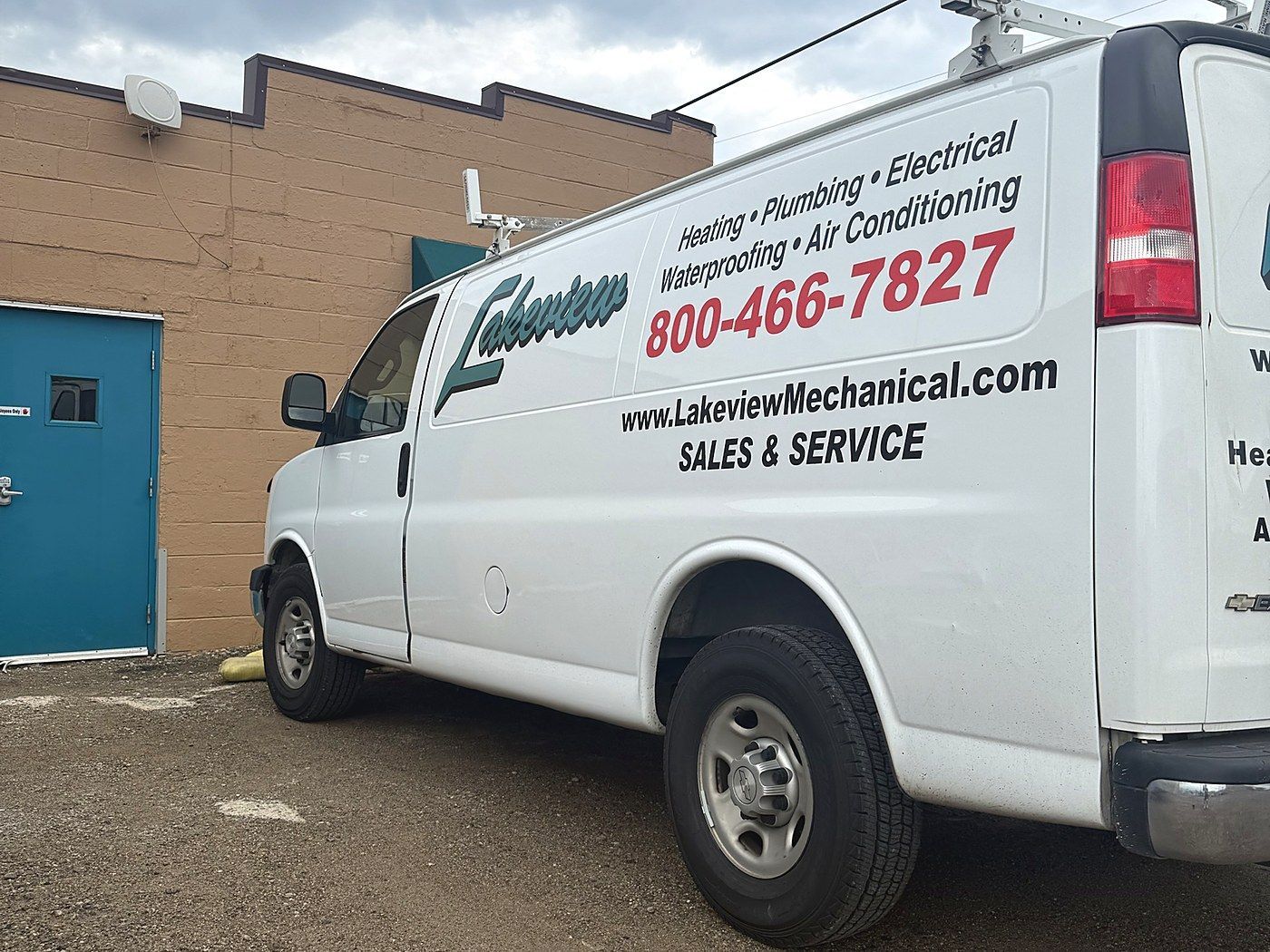 Lakeview Mechanical service van at the Warren shop