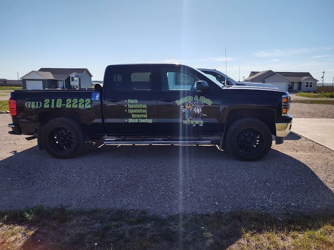A black truck with the number 210-2222 on the side