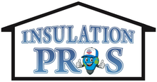 The logo for insulation pros shows a house and a light bulb.