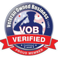 A proud member of veteran owned business has been verified