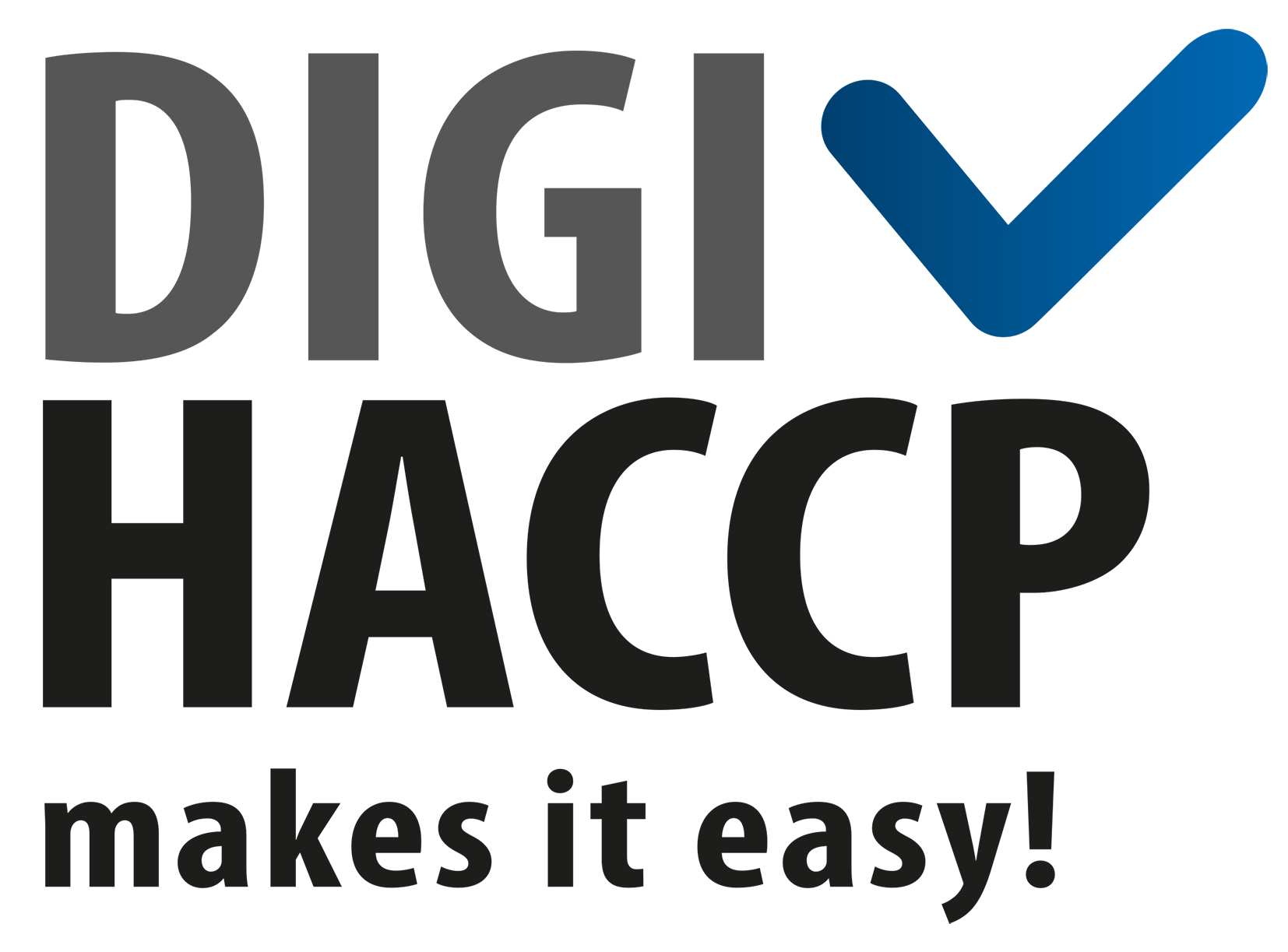 DIGI HACCP logo with blue checkmark and the tagline “makes it easy!”