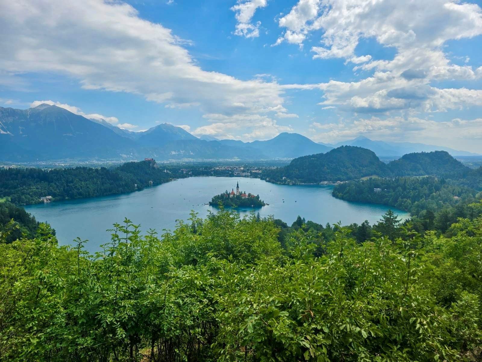 Lake led from a scenic viewpoint