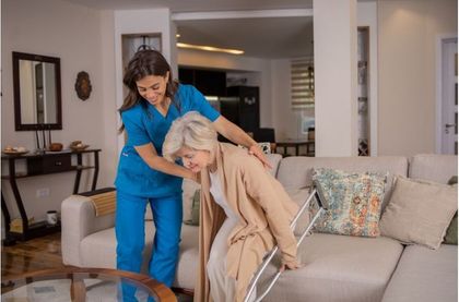 One call away assists an older woman