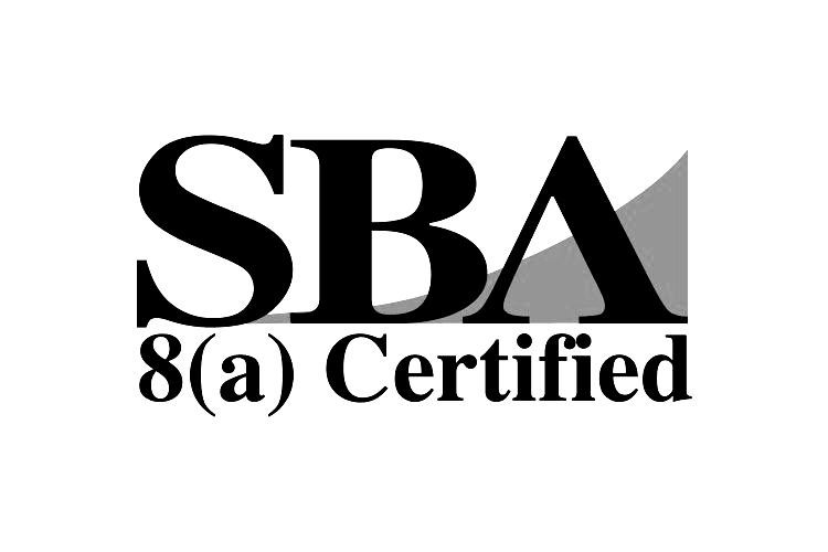 The logo for sba 8 ( a ) certified is black and white.