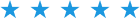 A row of 5 blue stars