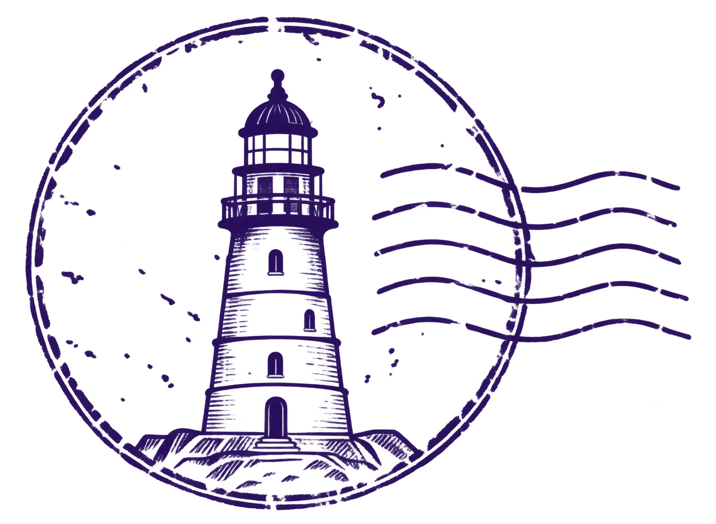 lighthouse stamp