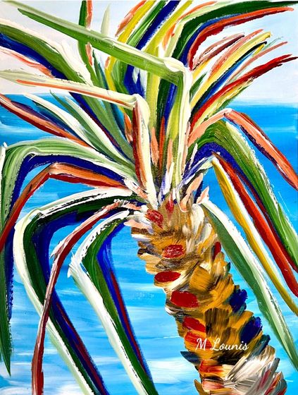 Vanderbilt beach path. Original acrylic painting on canvas 36 x 36 in