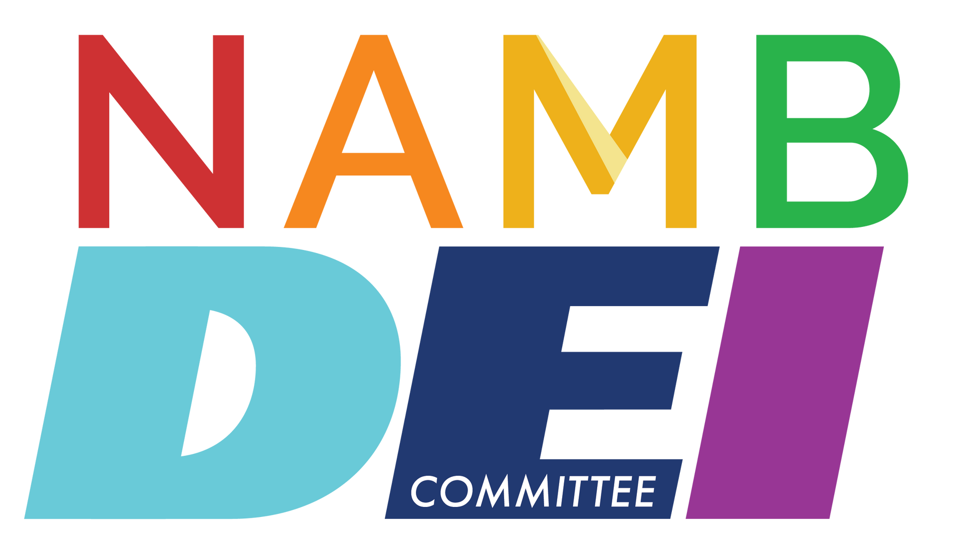 NAMB-DEI-01 NAMB DEI Committee logo in red, orange, green, blue, and purple text