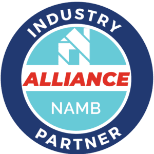 NAMB Industry Alliance Partner circular logo in blue, teal, red and white