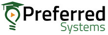 Preferred Systems logo with a green graduation cap and lightbulb icon