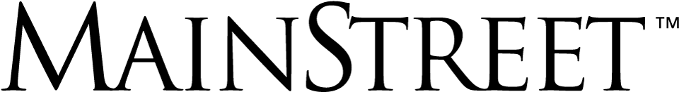 The word mainstreet is written in black on a white background