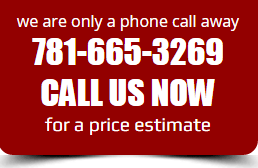 A red sign that says we are only a phone call away call us now for a price estimate