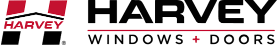 A logo for a company called harvey windows and doors