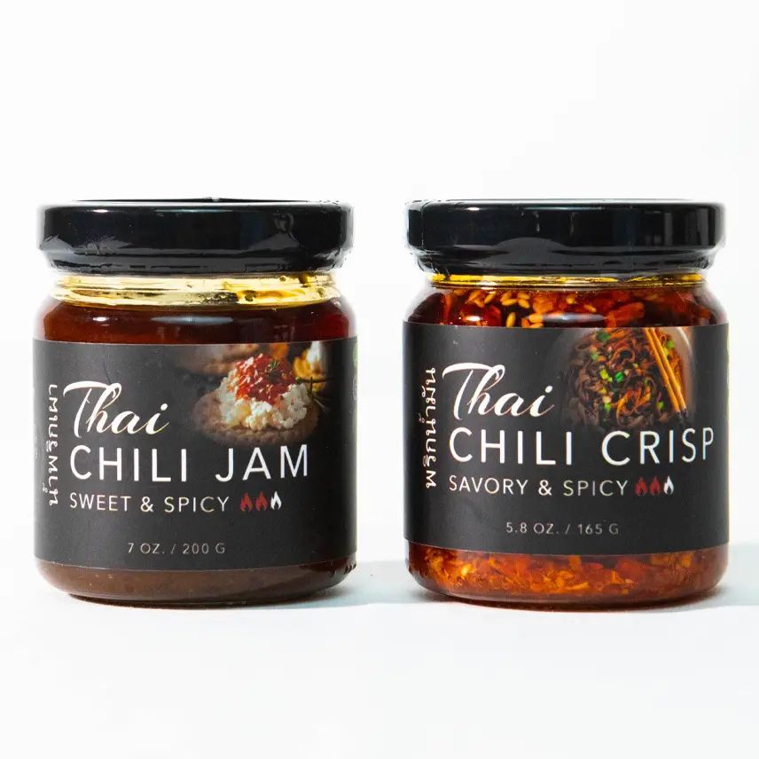 Two jars of Chili Thai products: