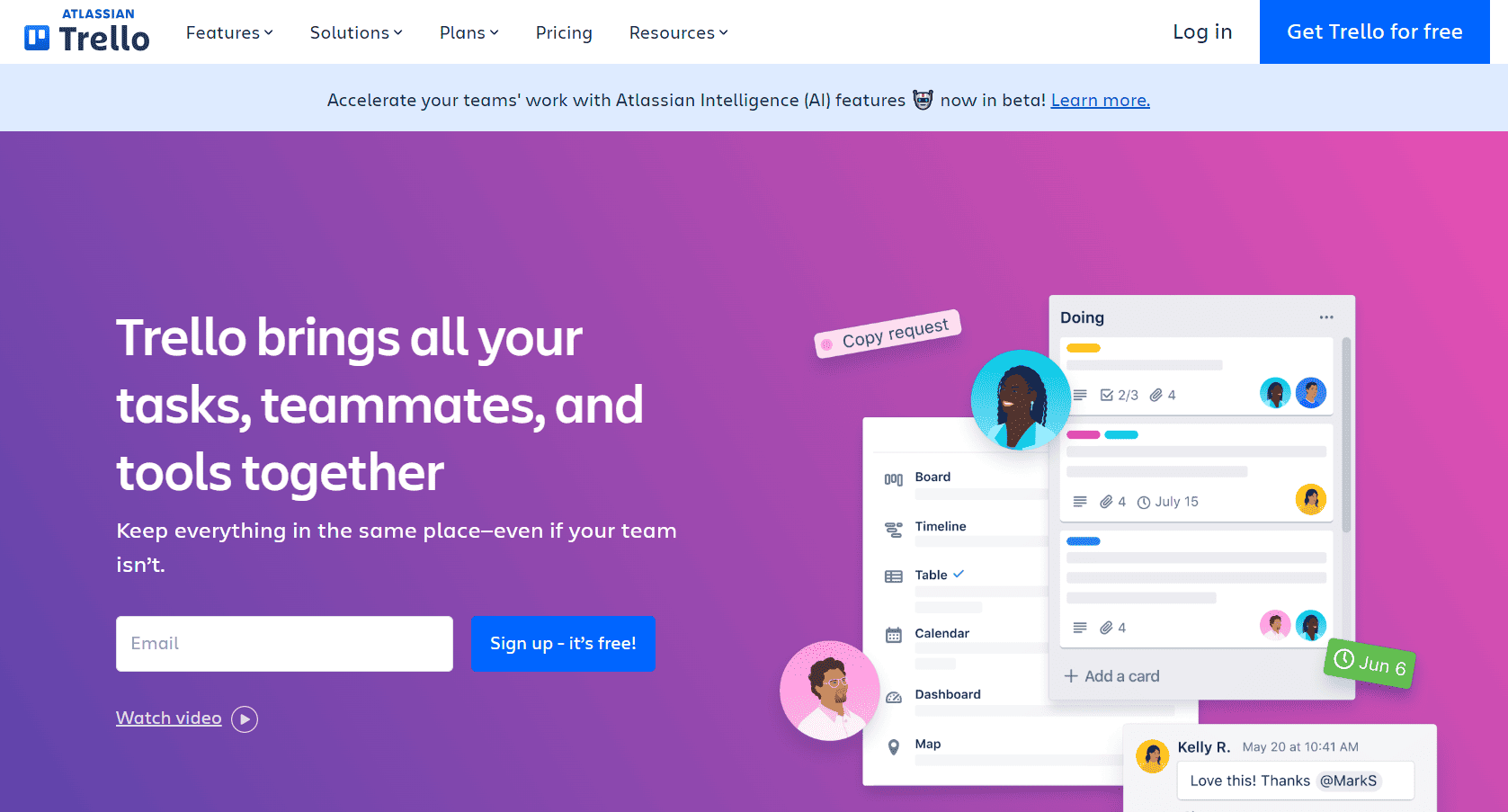 App de marketing digital Trello
