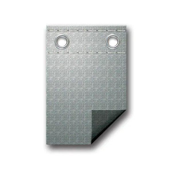 A piece of paper with two holes in it on a white background.