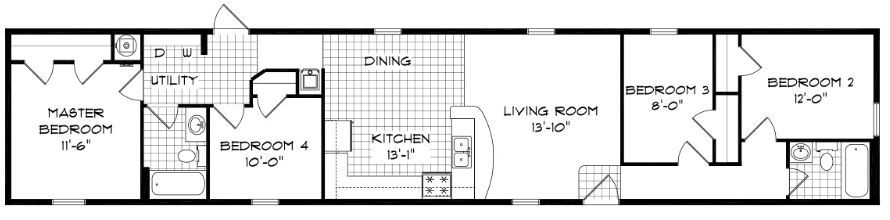 The Boone Creek Floorplan — McArthur, OH — Remy's Mobile Homes