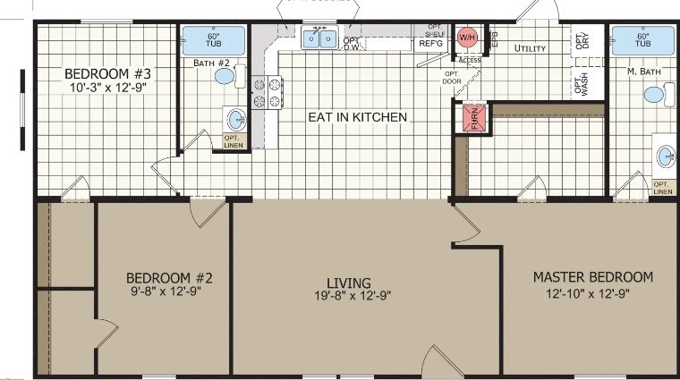 Redman Foundation Sectional Floorplan — McArthur, OH — Remy's Mobile Homes Redman Foundation Sectional Floorplan — McArthur, OH — Remy's Mobile Homes