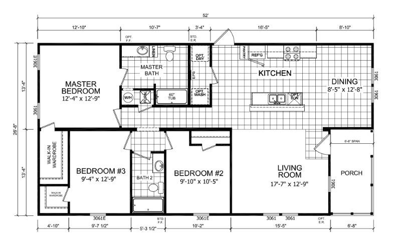 The Willow Forest Floorplan — McArthur, OH — Remy's Mobile Homes The Willow Forest Floorplan — McArthur, OH — Remy's Mobile Homes