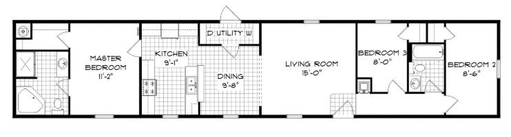The Boone Creek Floorplan — McArthur, OH — Remy's Mobile Homes