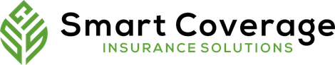 Smart Coverage Insurance Solutions logo with green leaf icon and black-and-green text