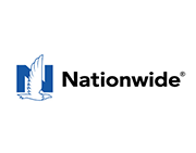 Nationwide logo with blue building icon and black text on white background