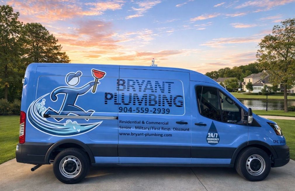 Blue Poolmaster service van parked by a building, with a large logo and swim graphic on the side.
