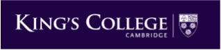 King's College Cambridge logo on a purple background.