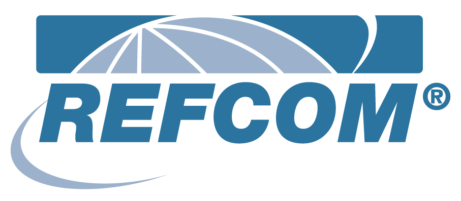 REFCOM logo in blue and white with a globe graphic.