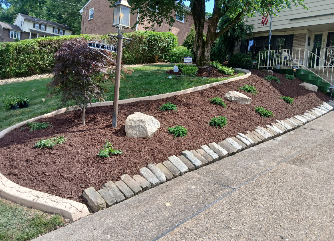 After the retaining wall installation