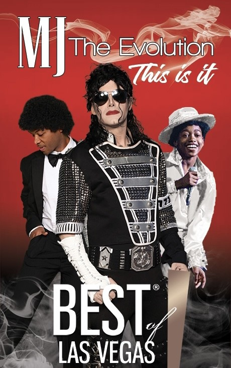 Michael Jackson evolution poster with three images.